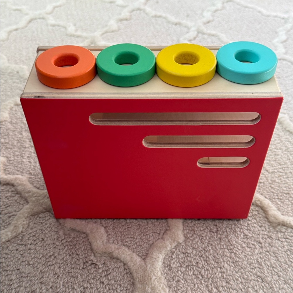 Lovevery Wooden 19-21 Mth. Count & Slide Ring Chute Montessori Toy Realist Kit